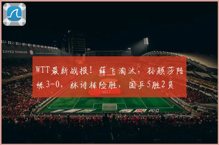 WTT最新战报！薛飞淘汰，孙颖莎陪练3-0，林诗栋险胜，国乒5胜2负